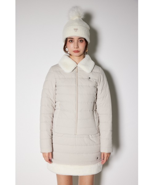 RIENDA GOLF リエンダ　Ｆファーカラーキルティングジャケット RIENDA GOLF | 【RIENDA GOLF】Fファーカラーキルティングジャケット