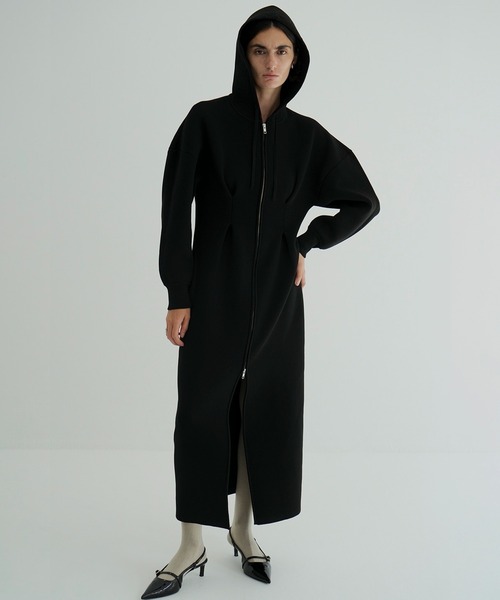 clane ワンピース CLANE（クラネ） ワンピース HOODED LONG KNIT ONEPIECE : ZOZOTOWN