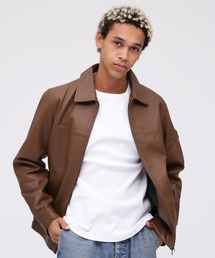 ミリタリージャケット モッズコート 「WEB＆DEPOT限定」 LEATHER FLIGHT JACKET / レザーフライトジャケット / AVIR｜ZOZOTOWN Yahoo!店