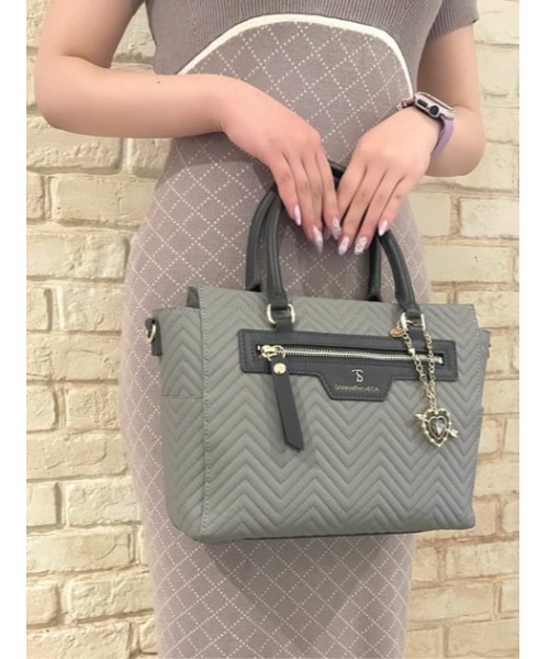 大人気!! SAMANTHAVEGA バイカラーBOXハンドバッグ □オンラインショップ＆一部店舗限定□バイカラーBOX