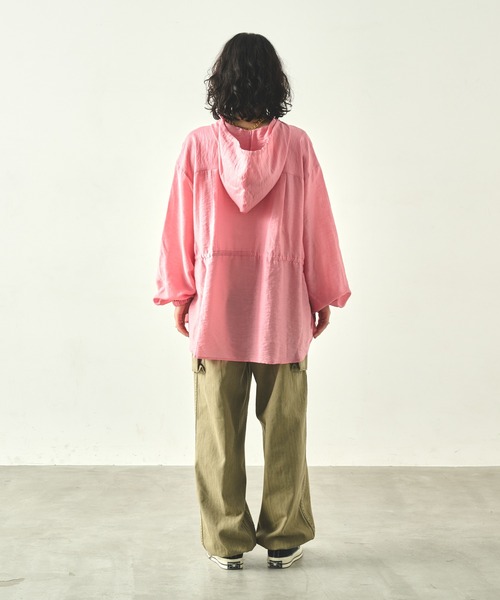 ブラウス シャツ 「KHA:KI / カーキ」 フーデッドシアーシャツ HOODED SHEER SHIRTS レディース kha:ki ブラウス シャツ 「KHA:KI / カーキ」 フーデッドシアー