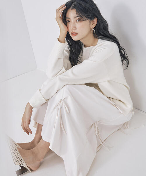PROPORTION BODY DRESSING スカート リボン付きフレアスカート