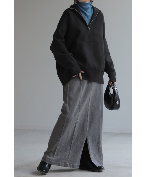 HUG.U（ハグユー） ニット セーター ハーフジップニット レディース