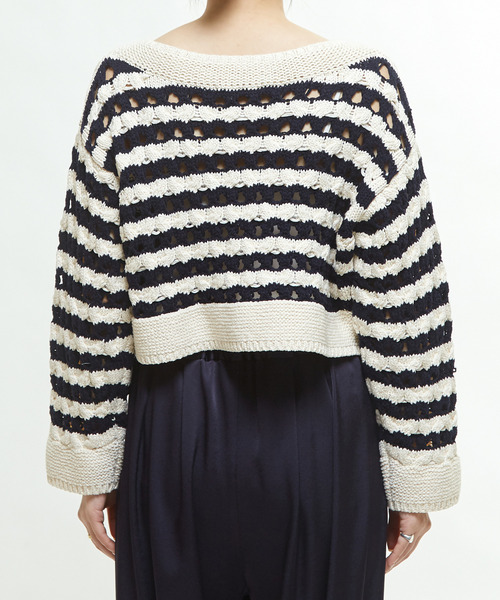 martinique ニット セーター ケーブルアイレットプルオーバー  