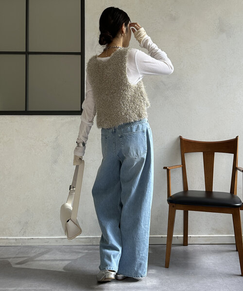 DouDou ニット セーター 「WEB限定」 ロングシャギーニット