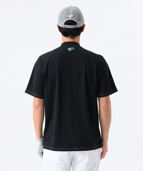 BEAMS GOLF tシャツ ORANGE LABEL / ラグラン切り替え モック