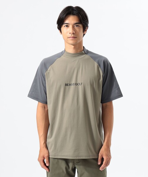 新品 BEAMS GOLF ORANGE LABEL モックネックシャツ BEAMS GOLF tシャツ ORANGE LABEL / ドットエア（R） モック