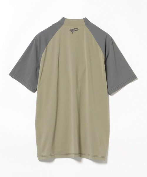 BEAMS GOLF tシャツ ORANGE LABEL / ラグラン切り替え モック