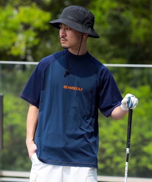 beams　golf　半袖モックネックシャツ BEAMS GOLF tシャツ ORANGE LABEL / ドットエア（R） モック