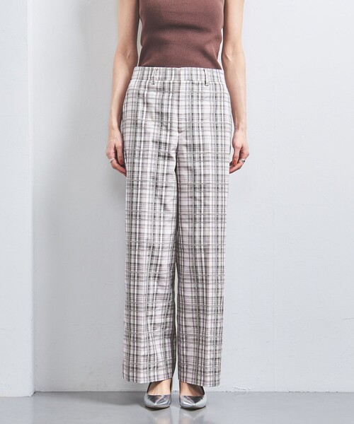ユナイテッドアローズ　パンツ　ズボン　チェック　ワイドパンツ UNITED ARROWS パンツ チェック ワイドパンツ レディース