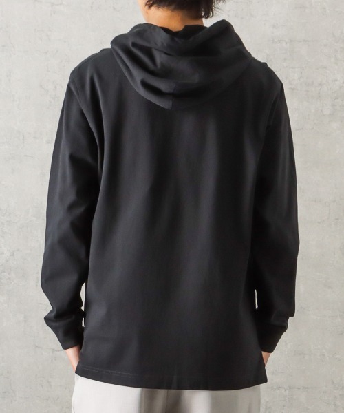 【即日発送】champion フード付き　ロングTシャツ Champion ロゴ刺繍フード付きロングスリーブTシャツ メンズ