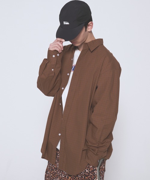 BRIEFING ハイネック ロングスリーブ シャツ ブラウン 中古・古着通販】BRIEFING (ブリーフィング) 長袖ハイネックカットソー