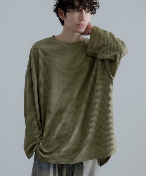 Trendt Vision ワッフル ロングTシャツ Trendt Vision ワッフル ロングTシャツ (Trendt Vision/Tシャツ