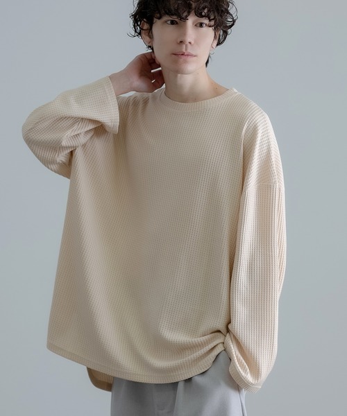 PlageワッフルロングTシャツ