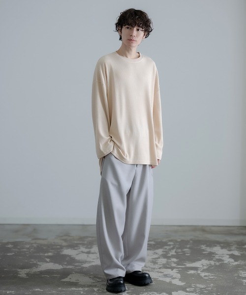 tシャツ 裾ラウンド ワッフル ロンT メンズ レディース : ZOZOTOWN