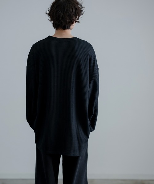 tシャツ 裾ラウンド ワッフル ロンT メンズ レディース : ZOZOTOWN