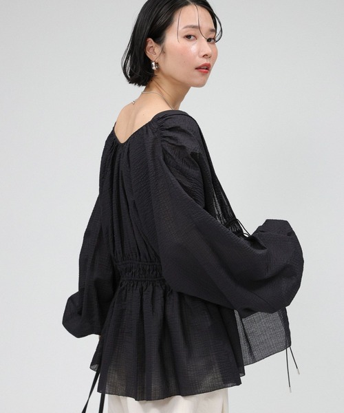【BABYLONE】2WAYサッカーギャザーブラウス BABYLONE｜2WAYサッカーギャザーブラウス | Rakuten Fashion