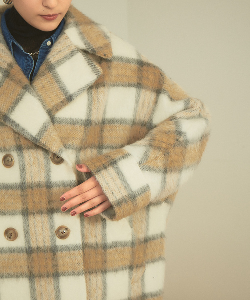 〈新品〉ティッカ　ウール　チェック　コート 楽天市場】【6H限定P5倍】【20%0FFクーポン配布中】TICCA ティッカ