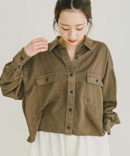 ITEMS URBANRESEARCH ブラウス シャツ リヨセルポケットシャツ