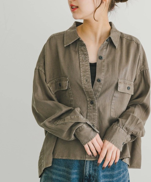 ITEMS URBANRESEARCH ブラウス シャツ リヨセルポケットシャツ