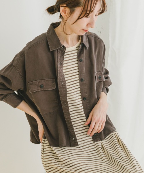 ITEMS URBANRESEARCH ブラウス シャツ リヨセルポケットシャツ