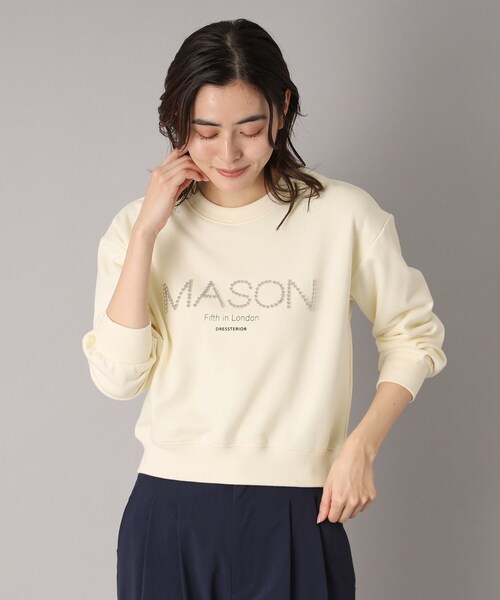 正規品♡裏毛プルオーバー♡ネイビー　スウェット　ロゴ セール】 裏毛ロゴスウェット（オフホワイト/グレー/イエロー