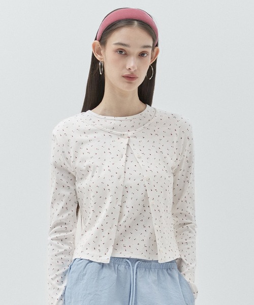 カーディガン KIRSH PLAIN ROUND NECK SLIM CARDIGAN キルシー プレーン ラウンド ネック スリム カーディガン レ