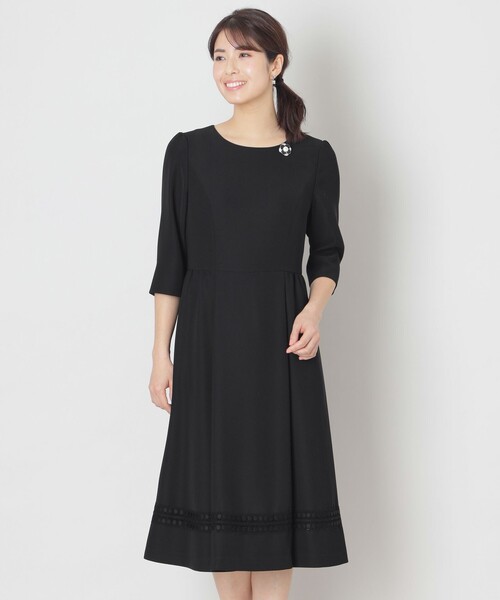 TO BE CHIC ワンピース レース トゥービーシックM 9/28まで TO BE CHIC（トゥー ビー シック） ワンピース ヘムボーダーレース