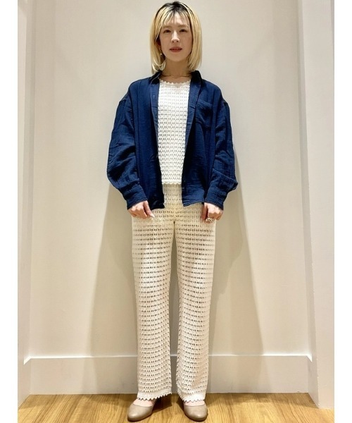 GAP ブラウス シャツ ガーゼ オーバーサイズシャツ レディース