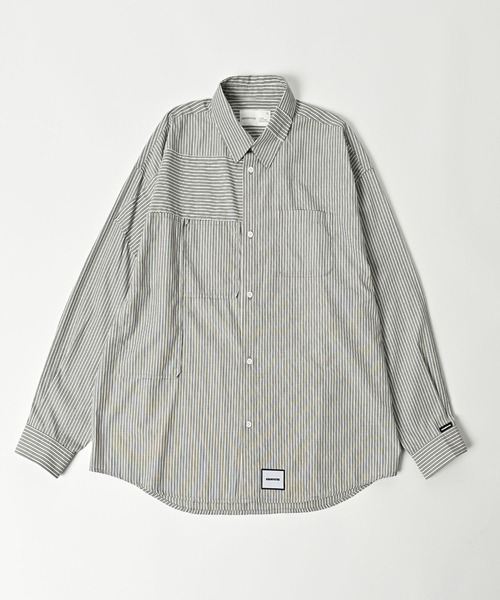 ブラウス シャツ 「ADAMPATEK/アダムパテック」striped anarchy shirt/ストライプアナーキーシャツAP2515008 レデ