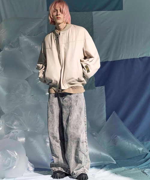 MAISON SPECIAL◆Cable Slit Hand Short Knit/ニット・セーター/FREE/PUP/21232365301 FOX HEAD PATCH COMFORT HALF ZIP SWEATSHIRT | Maison Kitsuné