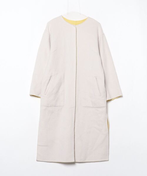 FRAY I.D（フレイ・アイディー） ノーカラーコート 0 イエロー