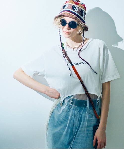 tシャツ M2458 ガーターベルトショートＴ レディース RNA tシャツ M2458 ガーターベルトショートT レディース