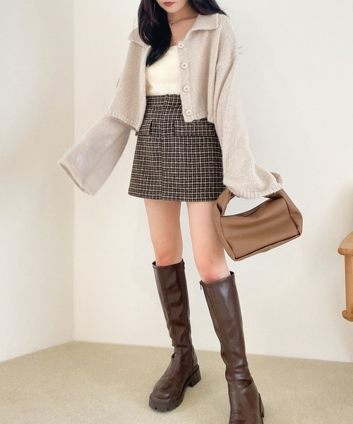 「Heather」 ニットカーディガン FREE ブルー レディース_画像8