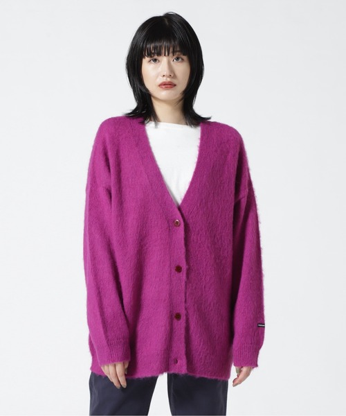 「MANASTASH」 ニットカーディガン MEDIUM ピンク レディース_画像2