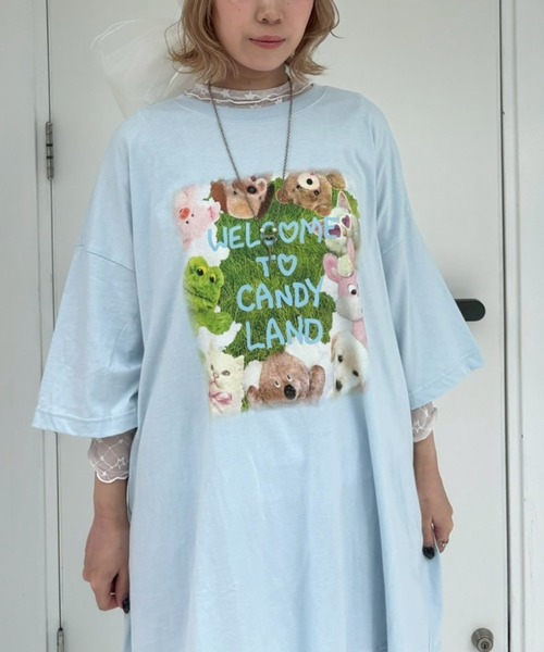 tシャツ CANDY LAND BIG BIG Tシャツ レディース メンズ Candy Stripper tシャツ CANDY LAND BIG Tシャツ レディース