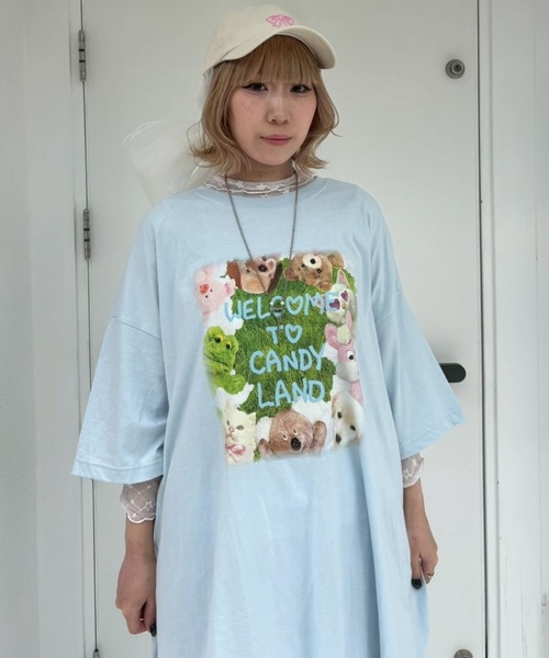 CANDY CANDY PARTY Tシャツ(キャンディーブルー)XL m46681670307_1.jpg?1745904904