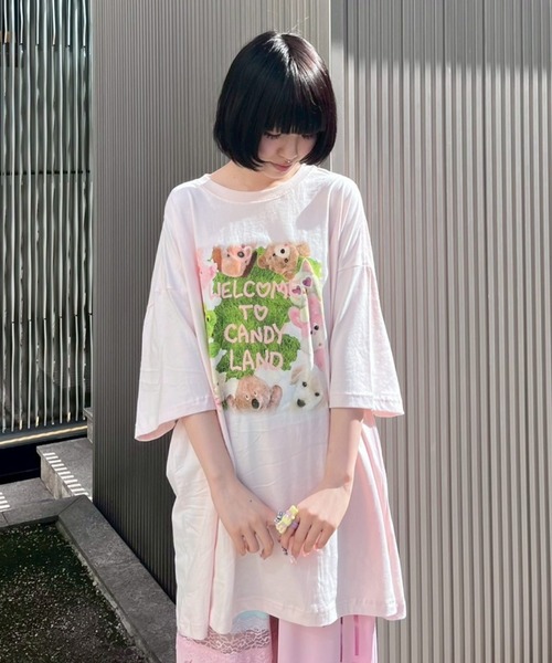 Candy Stripper tシャツ CANDY LAND BIG Tシャツ レディース
