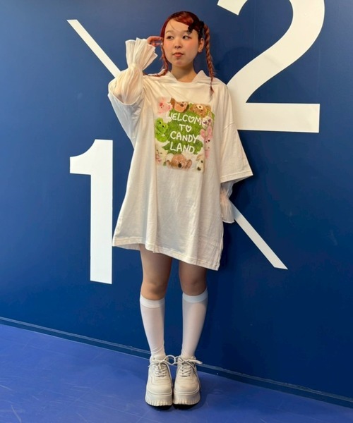 Candy Stripper tシャツ CANDY LAND BIG Tシャツ レディース