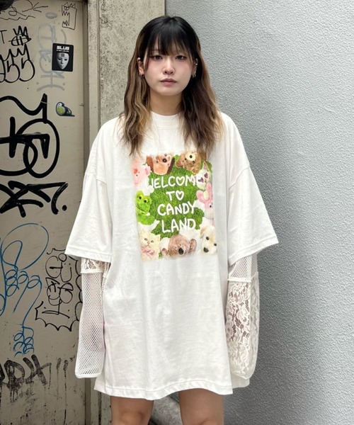 Candy Stripper tシャツ CANDY LAND BIG Tシャツ レディース