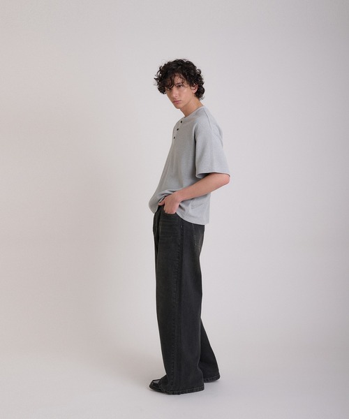 Regen Glanz tシャツ thermal henry neck T‐shirt/サーマル