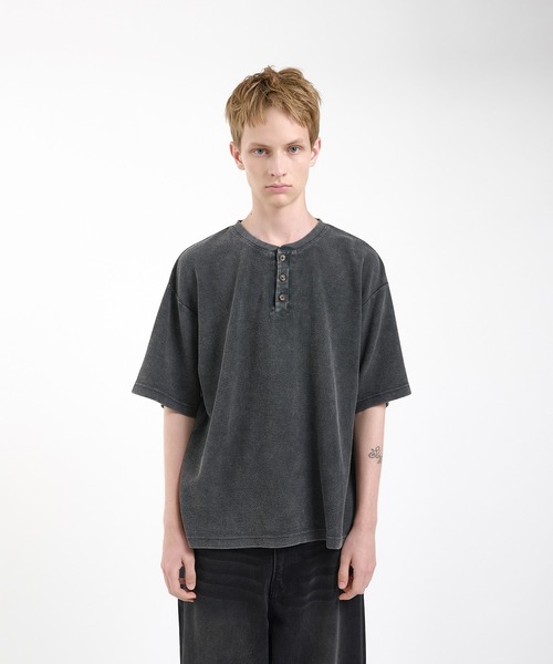 Regen Glanz tシャツ thermal henry neck T‐shirt/サーマル