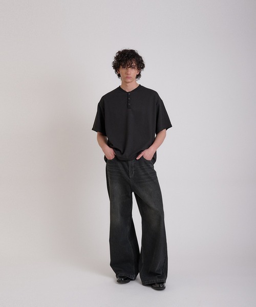 Regen Glanz tシャツ thermal henry neck T‐shirt/サーマル