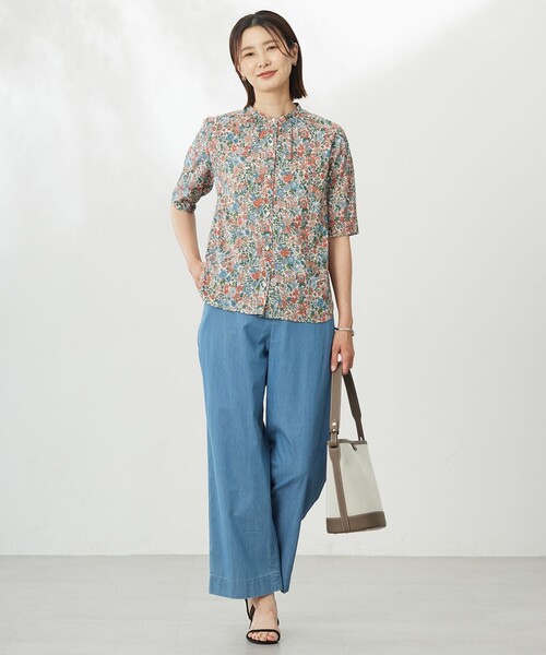 J.PRESS（J.プレス） ブラウス シャツ 「洗える」LIBERTY バンドカラー