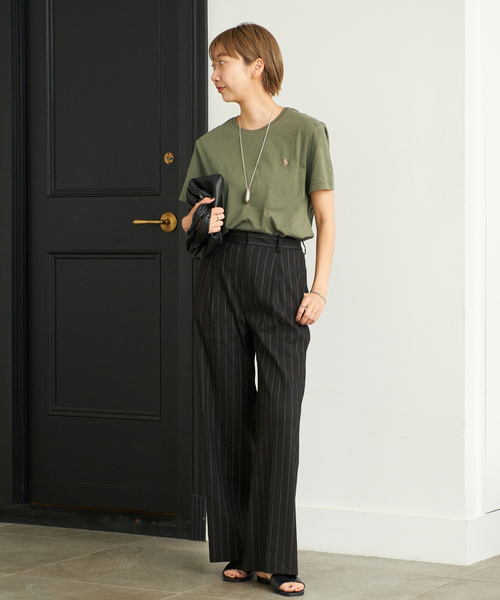 plage スラックス パンツ stripe レディース : ZOZOTOWN Yahoo