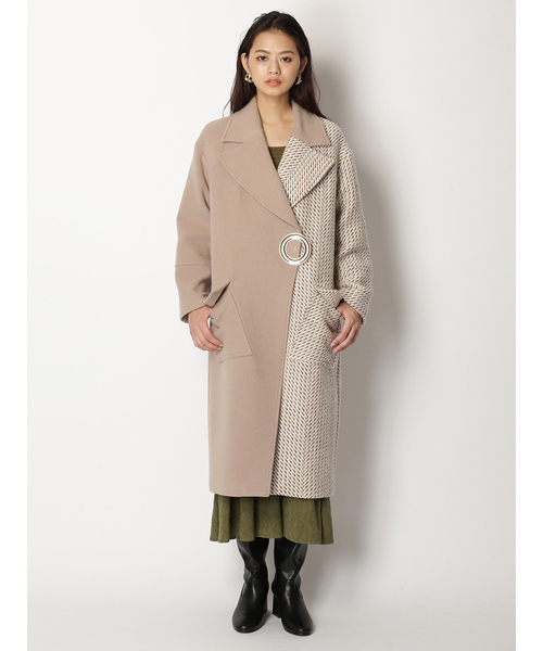 リリーブラウン　チェスターコート　アイボリー　2024新作 リリーブラウンチェスターコートアイボリー2024今季新作