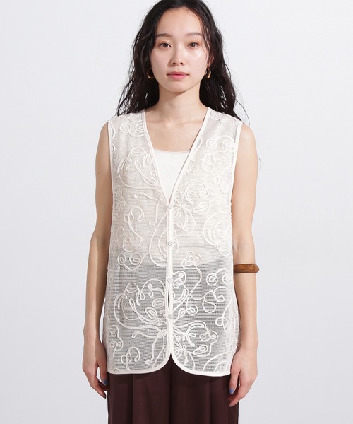 ベスト ジレ コードレースジレ レディース N.Natural Beauty Basic ベスト ジレ コードレースジレ