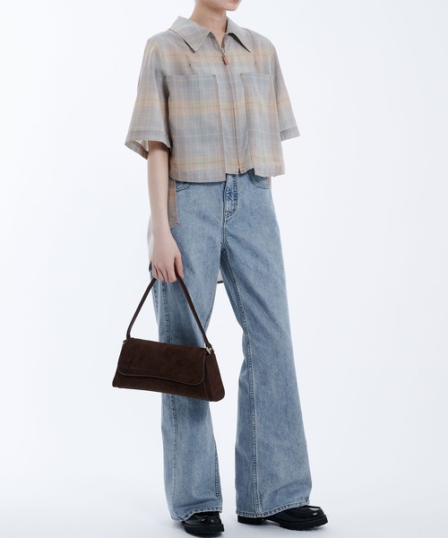ブラウス シャツ ドライトロスリットシャツ レディース PUBLIC TOKYO ブラウス シャツ ドライトロスリットシャツ