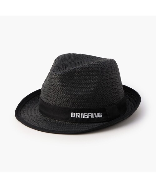 新品　BRIEFING MENS STRAW HAT ネイビー　M BRIEFING - MENS STRAW CAP / ロゴ ストローキャップ ネイビー