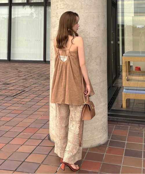 ワイドパンツ パンツ crochet lace semi wide pants /クロシェ レース